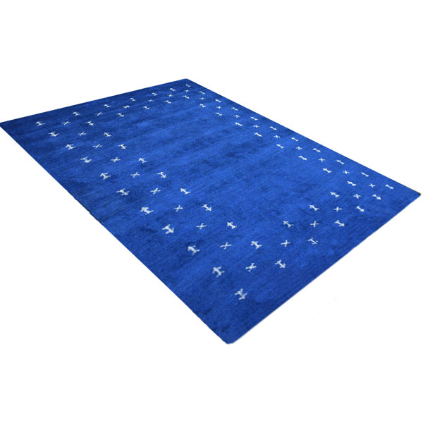 Foundry Select Adish Handmade HandKnotted Silk Blue Rug Wayfair